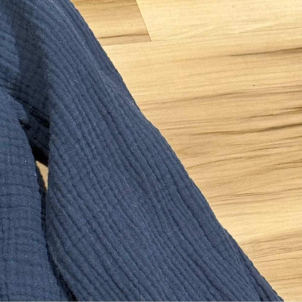 Free People Navy Button-Up Top - Picture 5 of 5